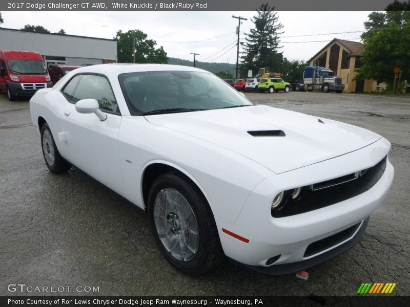 White Knuckle / Black/Ruby Red 2017 Dodge Challenger GT AWD