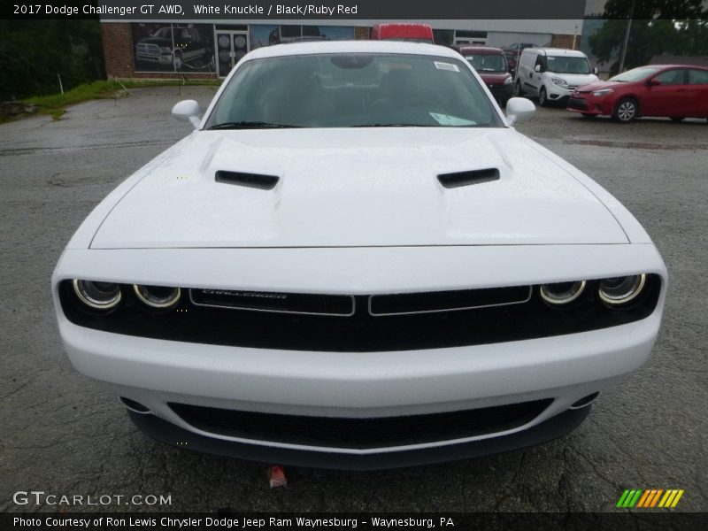 White Knuckle / Black/Ruby Red 2017 Dodge Challenger GT AWD