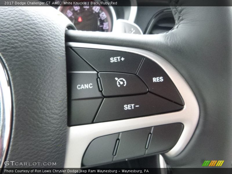 White Knuckle / Black/Ruby Red 2017 Dodge Challenger GT AWD