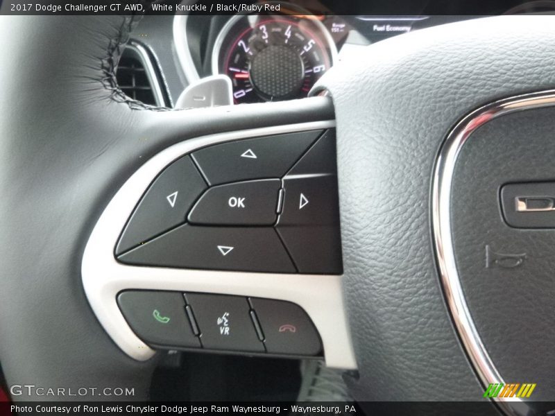 White Knuckle / Black/Ruby Red 2017 Dodge Challenger GT AWD