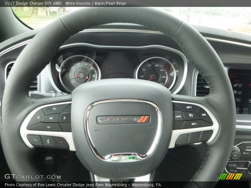White Knuckle / Black/Pearl Beige 2017 Dodge Charger SXT AWD