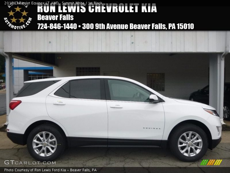 Summit White / Jet Black 2018 Chevrolet Equinox LT AWD