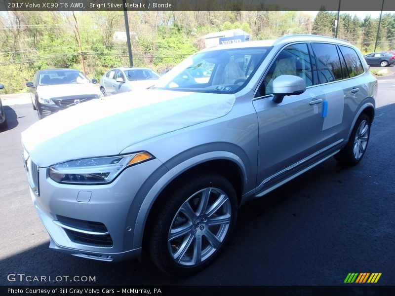 Bright Silver Metallic / Blonde 2017 Volvo XC90 T6 AWD