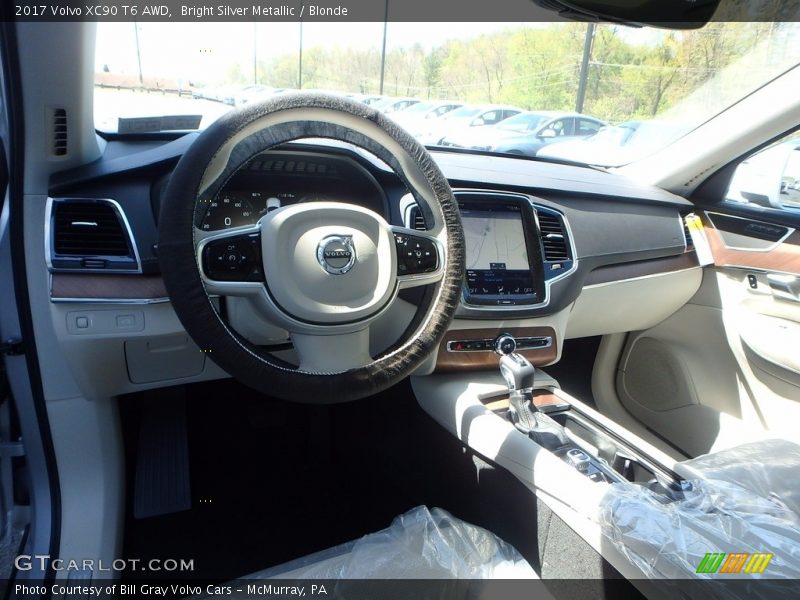 Bright Silver Metallic / Blonde 2017 Volvo XC90 T6 AWD