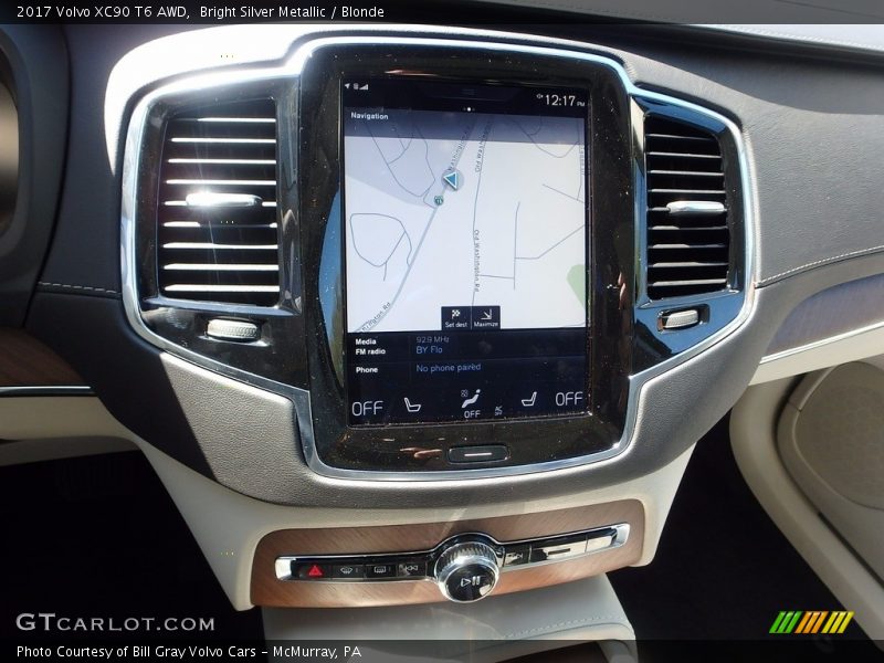 Bright Silver Metallic / Blonde 2017 Volvo XC90 T6 AWD