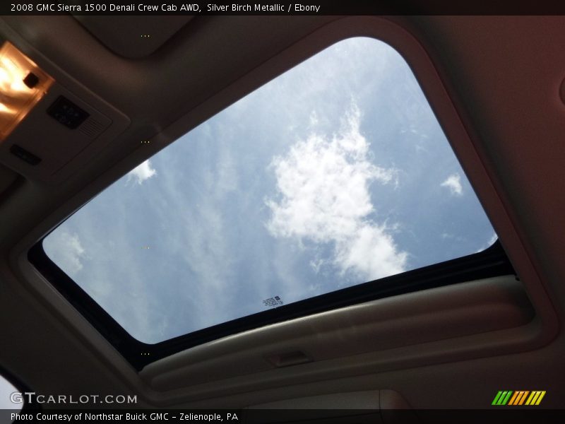Silver Birch Metallic / Ebony 2008 GMC Sierra 1500 Denali Crew Cab AWD
