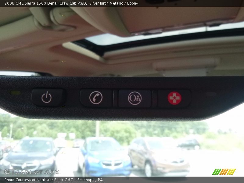 Silver Birch Metallic / Ebony 2008 GMC Sierra 1500 Denali Crew Cab AWD