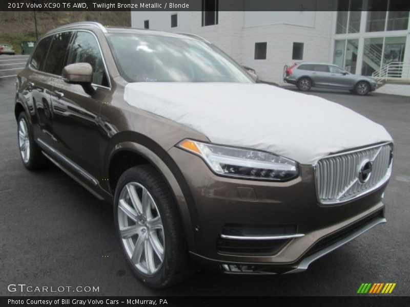 Twilight Bronze Metallic / Blonde 2017 Volvo XC90 T6 AWD