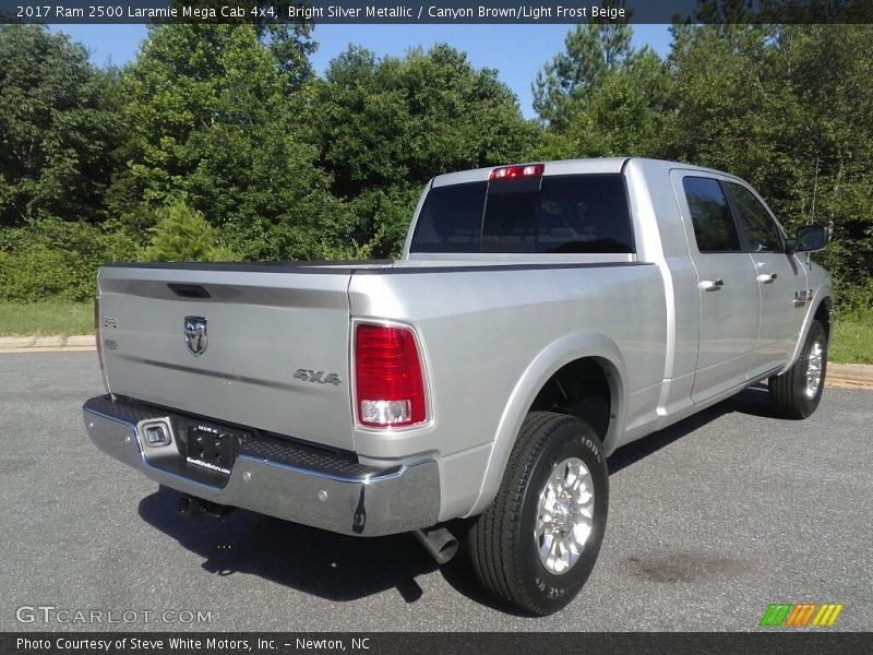 Bright Silver Metallic / Canyon Brown/Light Frost Beige 2017 Ram 2500 Laramie Mega Cab 4x4