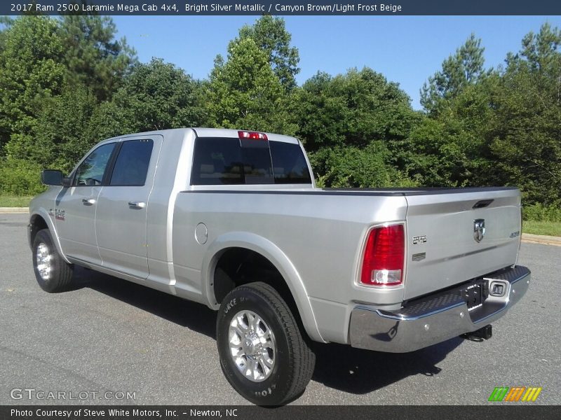 Bright Silver Metallic / Canyon Brown/Light Frost Beige 2017 Ram 2500 Laramie Mega Cab 4x4