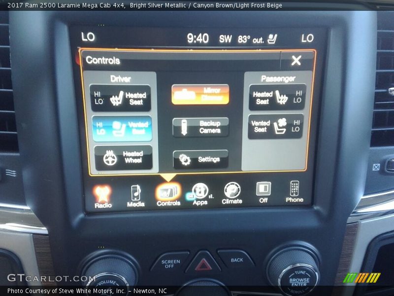 Bright Silver Metallic / Canyon Brown/Light Frost Beige 2017 Ram 2500 Laramie Mega Cab 4x4