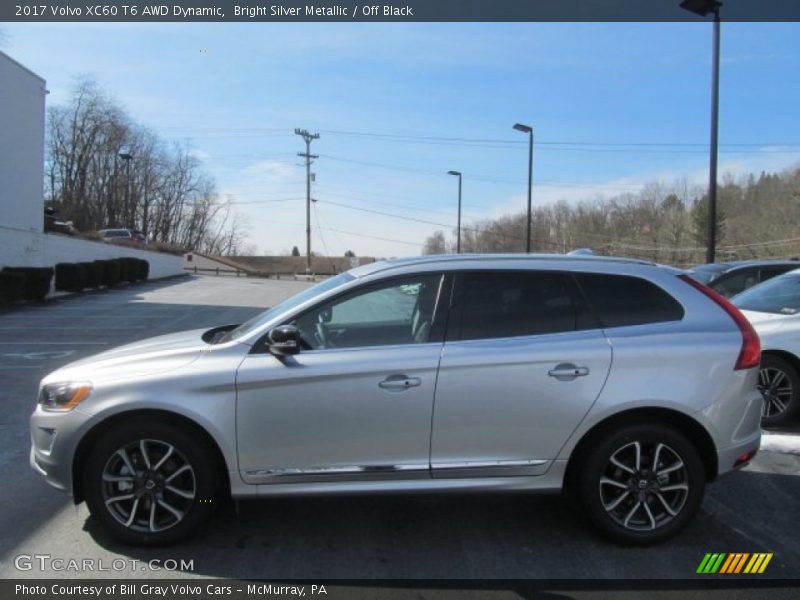 Bright Silver Metallic / Off Black 2017 Volvo XC60 T6 AWD Dynamic