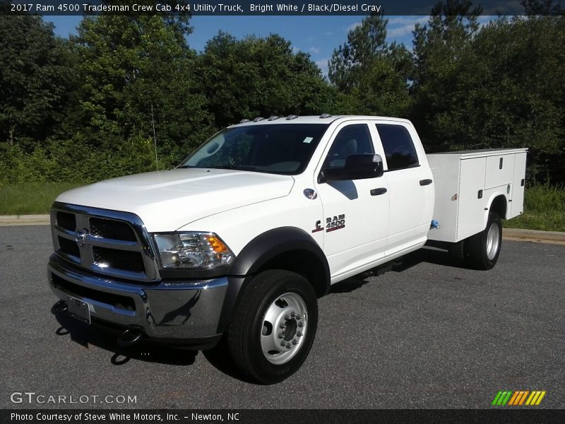 Bright White / Black/Diesel Gray 2017 Ram 4500 Tradesman Crew Cab 4x4 Utility Truck