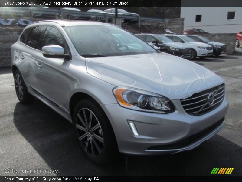 Bright Silver Metallic / Off Black 2017 Volvo XC60 T6 AWD Inscription