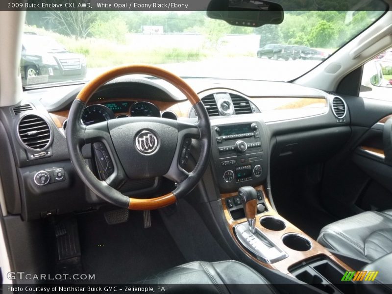 White Opal / Ebony Black/Ebony 2009 Buick Enclave CXL AWD