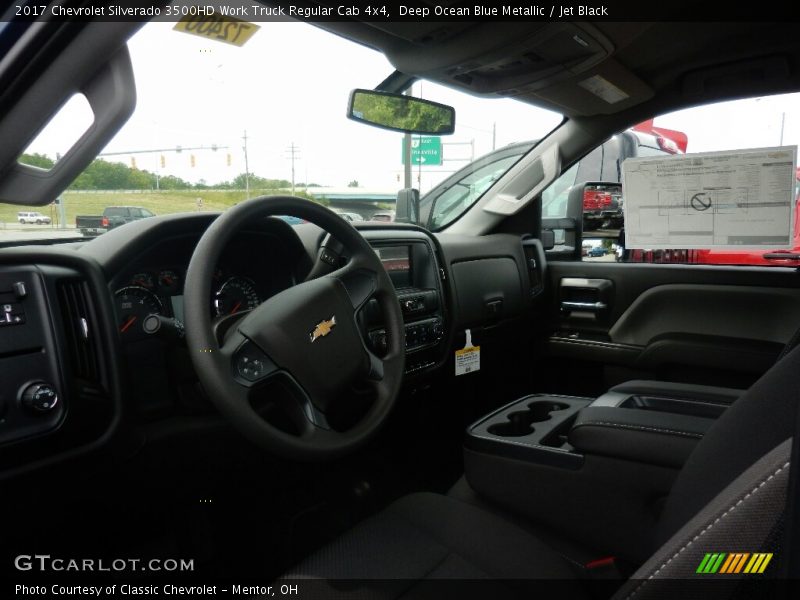 Deep Ocean Blue Metallic / Jet Black 2017 Chevrolet Silverado 3500HD Work Truck Regular Cab 4x4