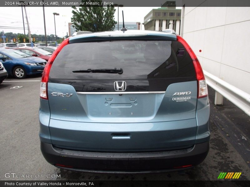 Mountain Air Metallic / Beige 2014 Honda CR-V EX-L AWD