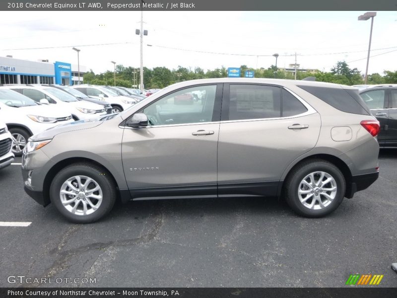 Pepperdust Metallic / Jet Black 2018 Chevrolet Equinox LT AWD