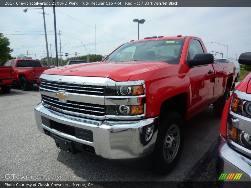 Red Hot / Dark Ash/Jet Black 2017 Chevrolet Silverado 2500HD Work Truck Regular Cab 4x4