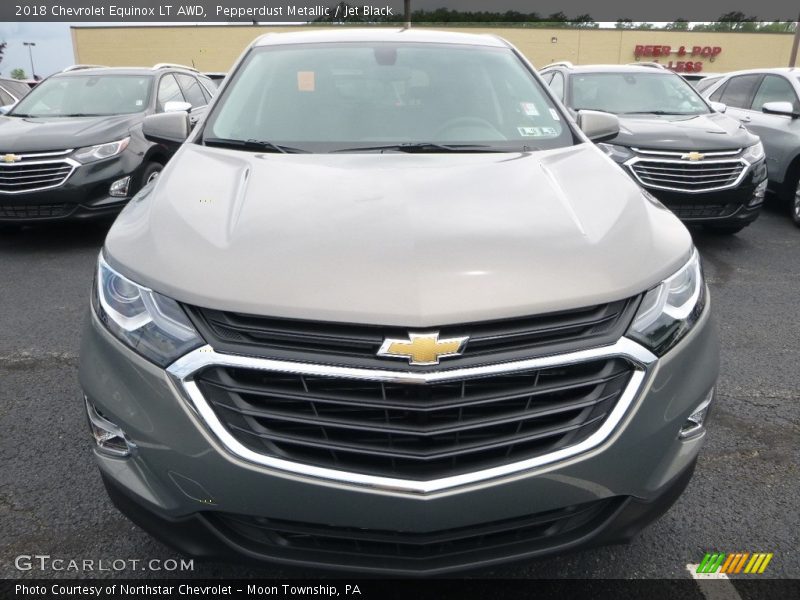 Pepperdust Metallic / Jet Black 2018 Chevrolet Equinox LT AWD