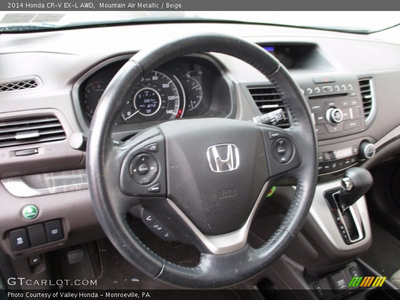 Mountain Air Metallic / Beige 2014 Honda CR-V EX-L AWD