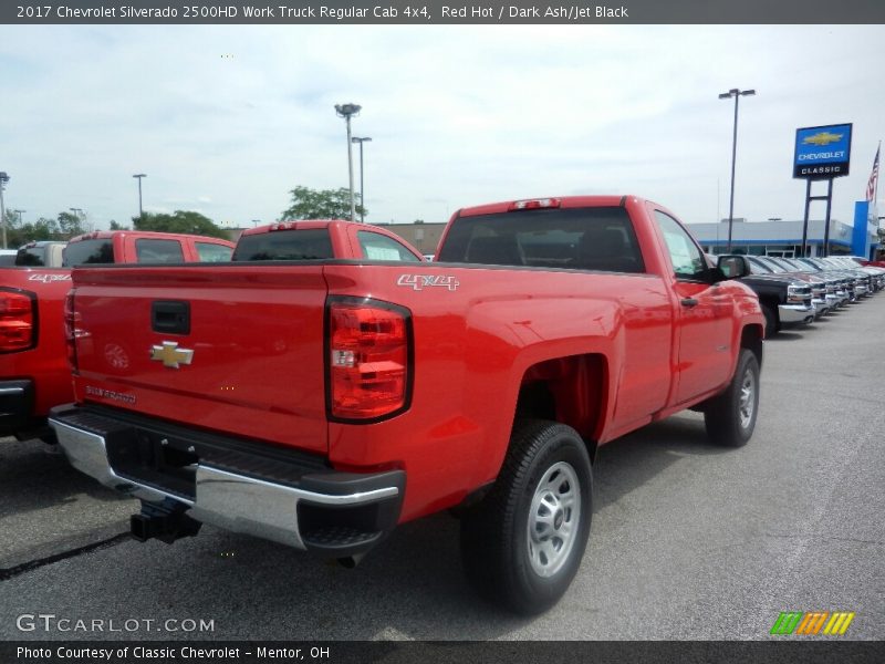 Red Hot / Dark Ash/Jet Black 2017 Chevrolet Silverado 2500HD Work Truck Regular Cab 4x4