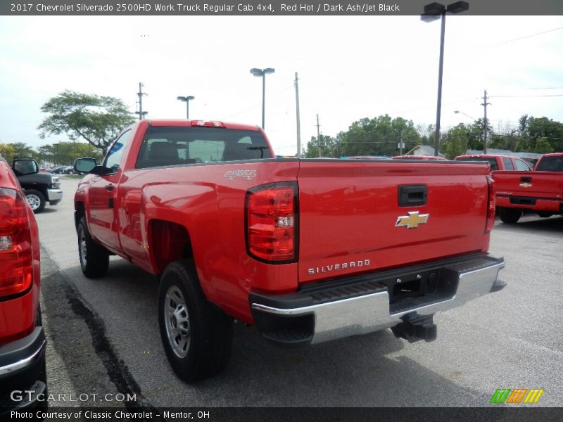 Red Hot / Dark Ash/Jet Black 2017 Chevrolet Silverado 2500HD Work Truck Regular Cab 4x4