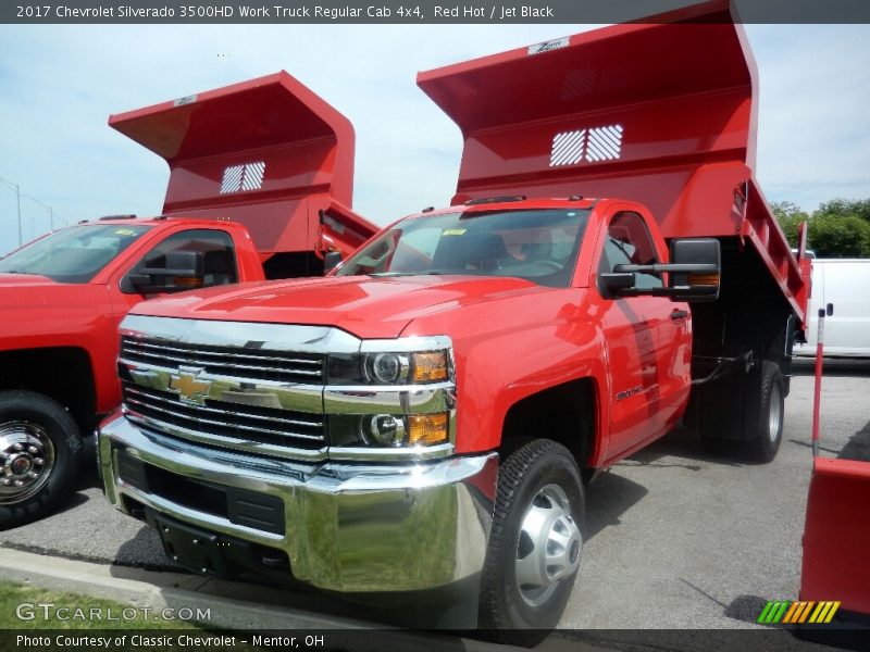 Red Hot / Jet Black 2017 Chevrolet Silverado 3500HD Work Truck Regular Cab 4x4