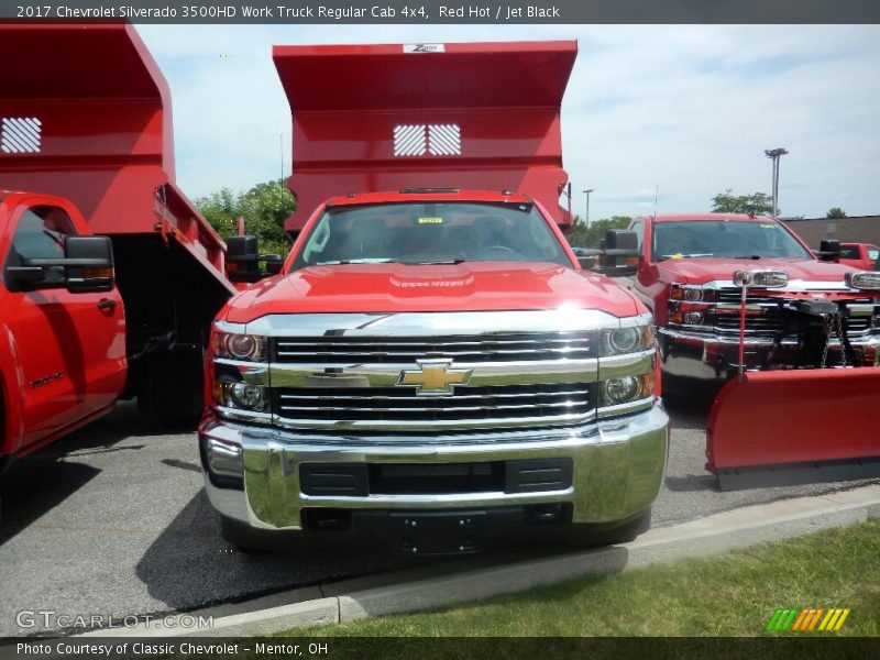 Red Hot / Jet Black 2017 Chevrolet Silverado 3500HD Work Truck Regular Cab 4x4
