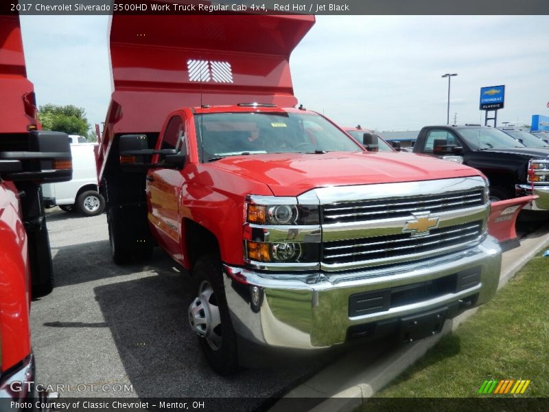 Red Hot / Jet Black 2017 Chevrolet Silverado 3500HD Work Truck Regular Cab 4x4