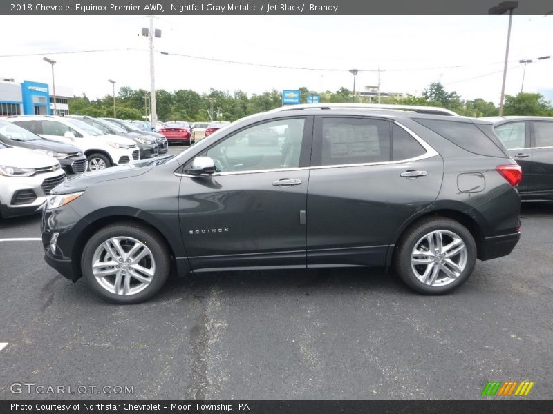 Nightfall Gray Metallic / Jet Black/­Brandy 2018 Chevrolet Equinox Premier AWD