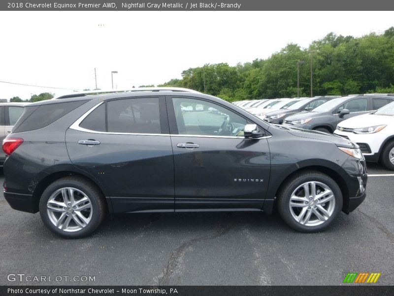 Nightfall Gray Metallic / Jet Black/­Brandy 2018 Chevrolet Equinox Premier AWD