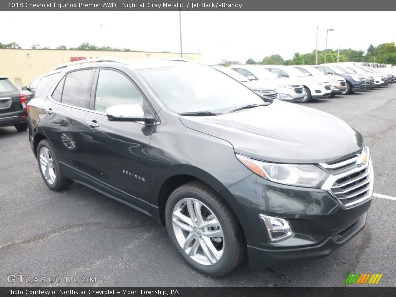 Nightfall Gray Metallic / Jet Black/­Brandy 2018 Chevrolet Equinox Premier AWD