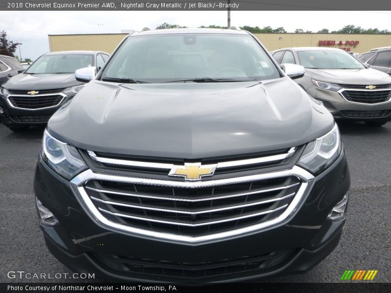 Nightfall Gray Metallic / Jet Black/­Brandy 2018 Chevrolet Equinox Premier AWD