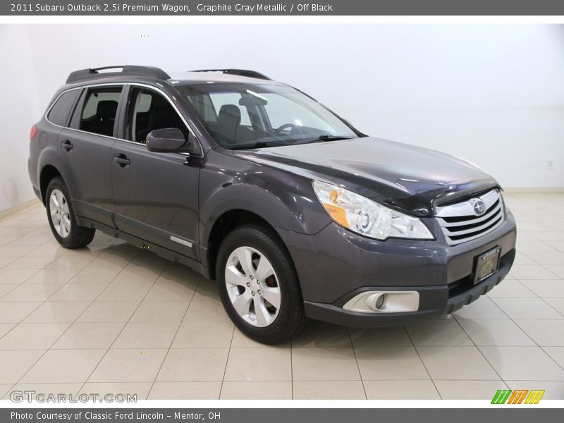 Graphite Gray Metallic / Off Black 2011 Subaru Outback 2.5i Premium Wagon