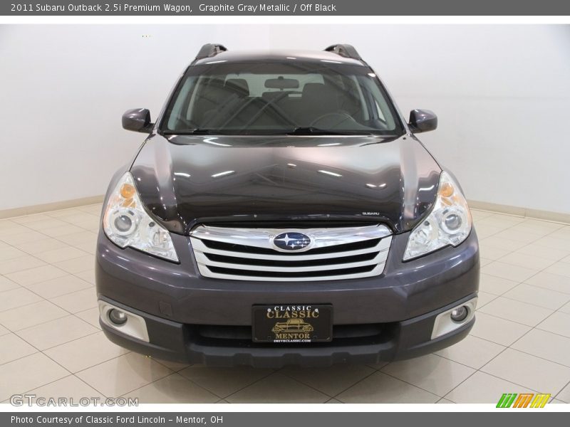 Graphite Gray Metallic / Off Black 2011 Subaru Outback 2.5i Premium Wagon