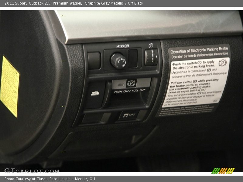 Graphite Gray Metallic / Off Black 2011 Subaru Outback 2.5i Premium Wagon