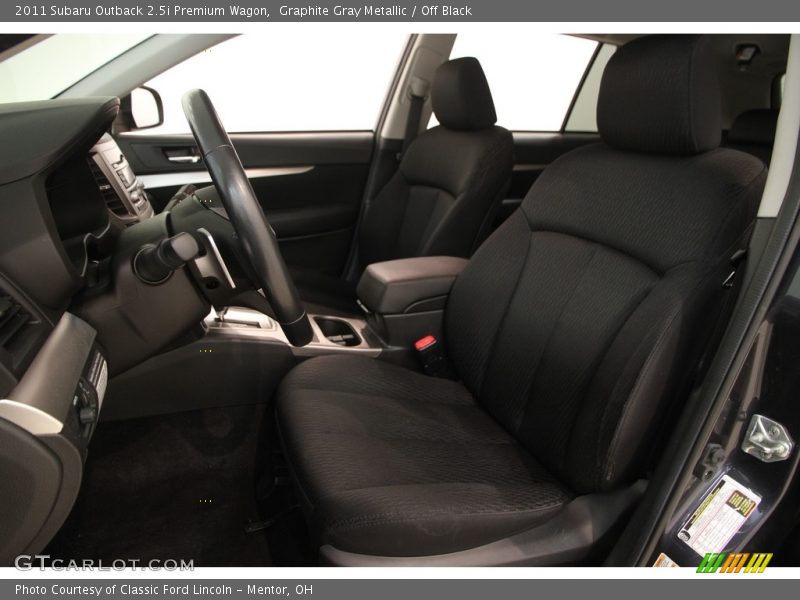 Graphite Gray Metallic / Off Black 2011 Subaru Outback 2.5i Premium Wagon