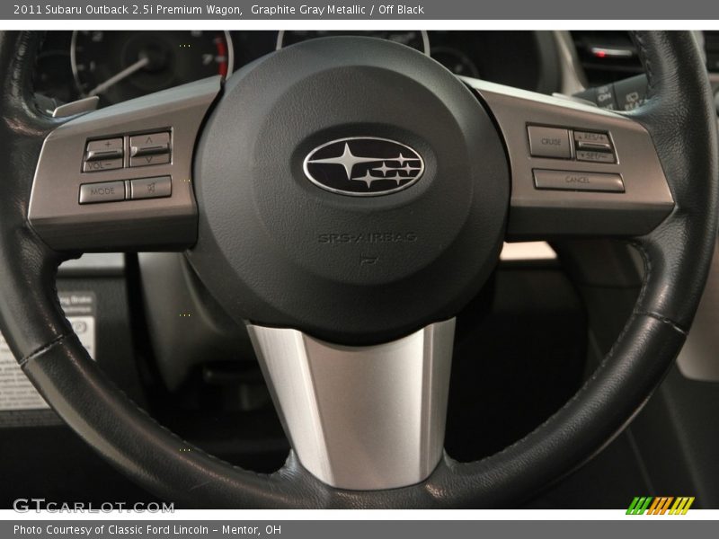 Graphite Gray Metallic / Off Black 2011 Subaru Outback 2.5i Premium Wagon