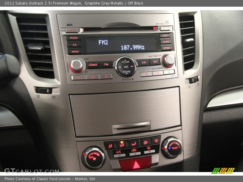 Graphite Gray Metallic / Off Black 2011 Subaru Outback 2.5i Premium Wagon
