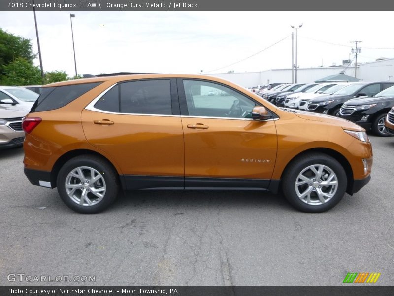 Orange Burst Metallic / Jet Black 2018 Chevrolet Equinox LT AWD
