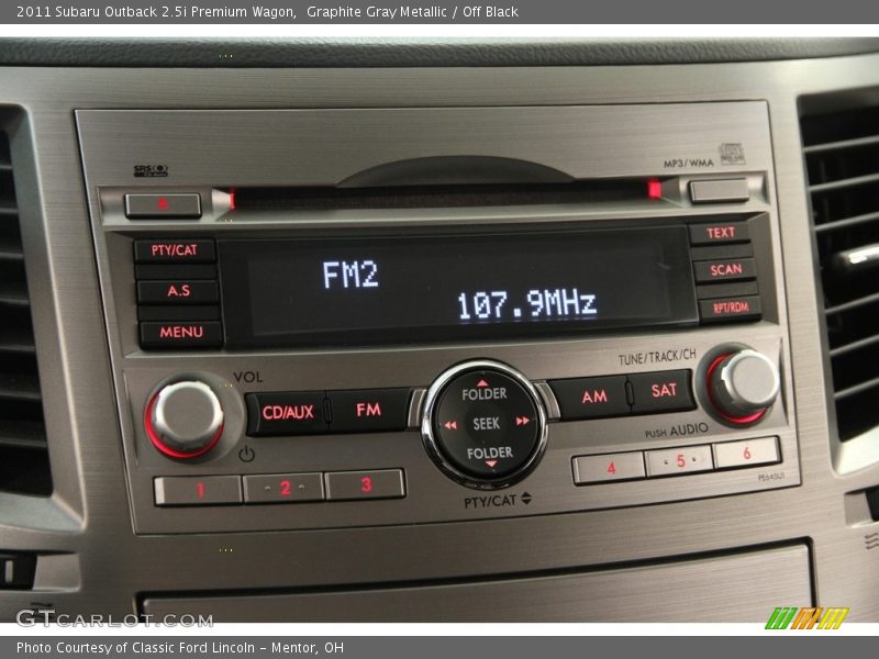 Graphite Gray Metallic / Off Black 2011 Subaru Outback 2.5i Premium Wagon