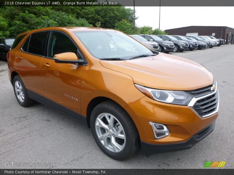 Orange Burst Metallic / Jet Black 2018 Chevrolet Equinox LT AWD
