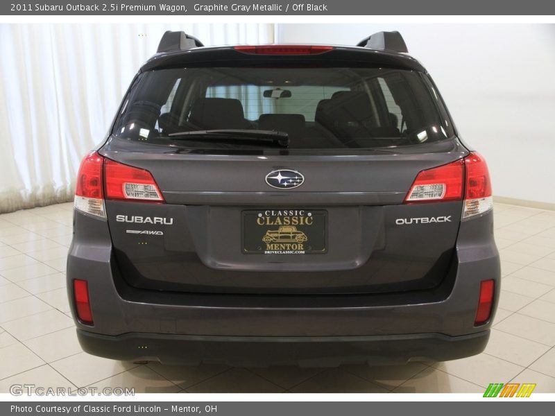 Graphite Gray Metallic / Off Black 2011 Subaru Outback 2.5i Premium Wagon