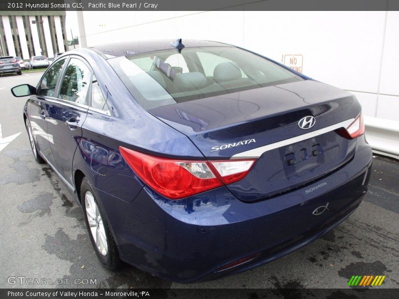 Pacific Blue Pearl / Gray 2012 Hyundai Sonata GLS