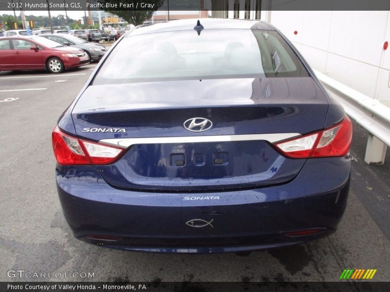 Pacific Blue Pearl / Gray 2012 Hyundai Sonata GLS