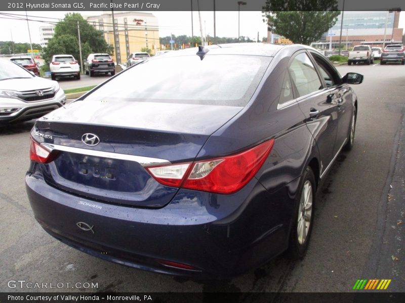 Pacific Blue Pearl / Gray 2012 Hyundai Sonata GLS
