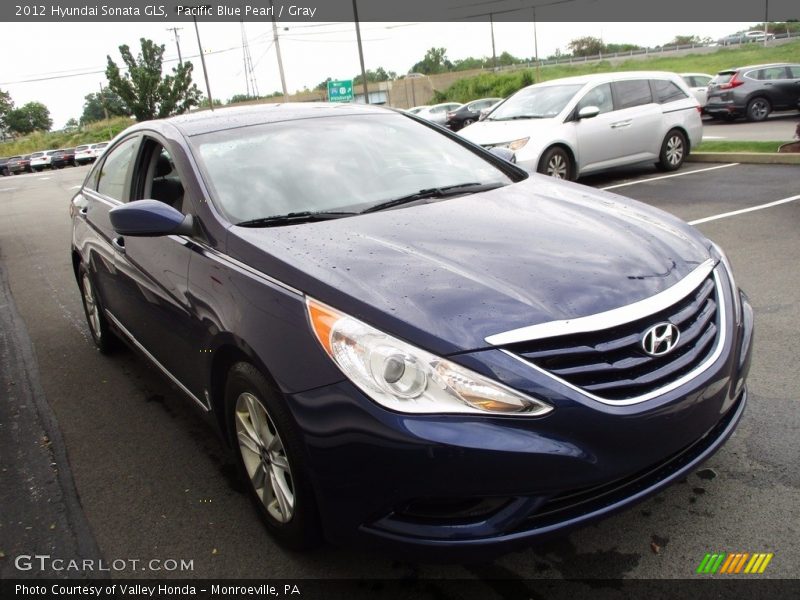Pacific Blue Pearl / Gray 2012 Hyundai Sonata GLS