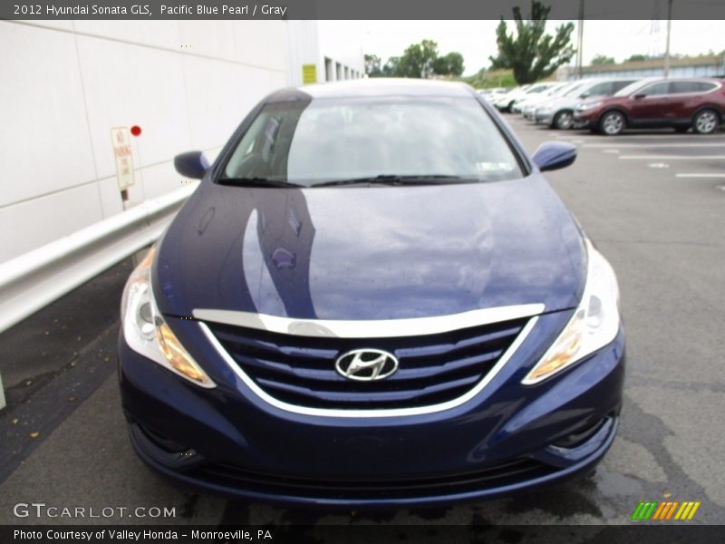 Pacific Blue Pearl / Gray 2012 Hyundai Sonata GLS