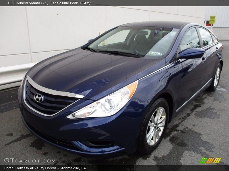 Pacific Blue Pearl / Gray 2012 Hyundai Sonata GLS